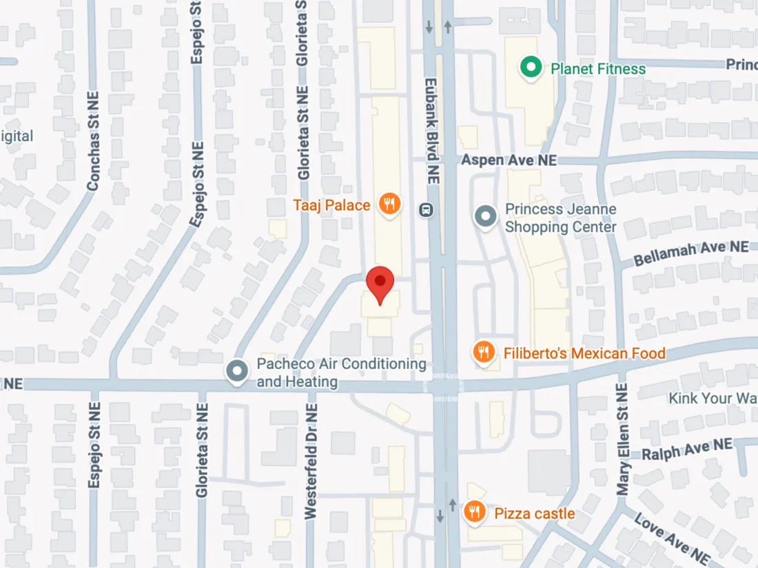 Map of 1413 Eubank Blvd. NE, Albuquerque